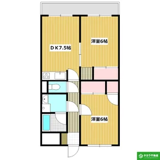 セゾン中島西【205号室】の間取り