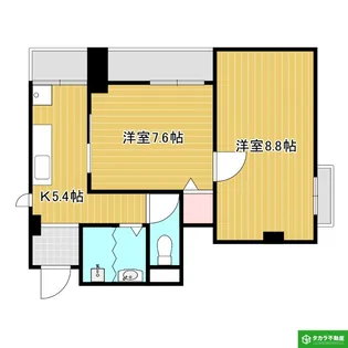 北浜ビル【401号室】の間取り