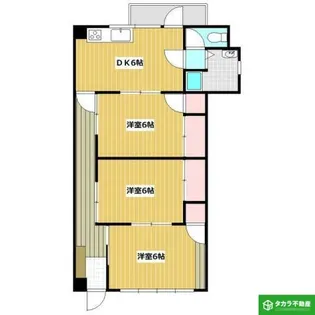 山村ビル【303号室】の間取り