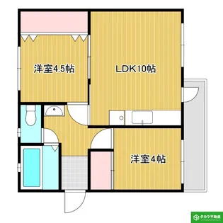 BROROOM明野【105号室】の間取り