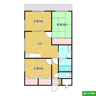 ディアコート7番館【401号室】の間取り