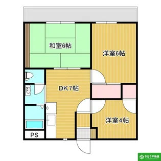 渡辺コーポ【502号室】の間取り