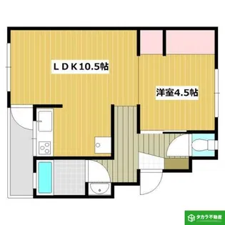 東和荘A棟【402号室】の間取り