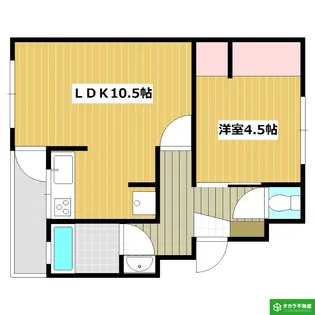 東和荘A棟【202号室】の間取り
