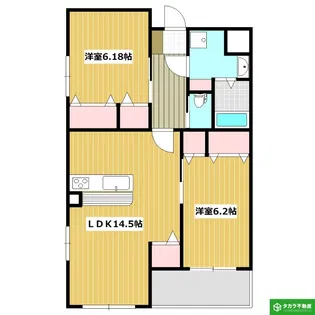 ユニティー皆春【301号室】の間取り