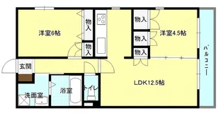 千間台東メゾンベール【201号室】の間取り