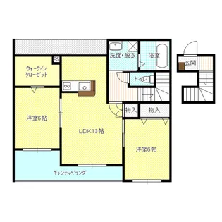 Excel CourtA【203号室】の間取り
