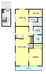 アルシオーネ【201号室】の間取り