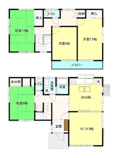 埼玉県春日部市粕壁東3丁目【一戸建】の間取り