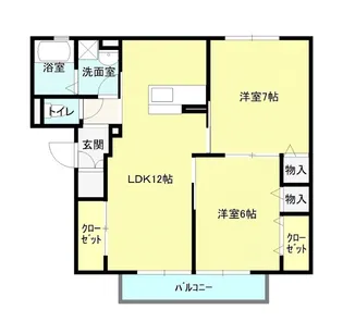 ディアコート【1階】の間取り