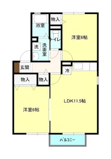 コスモスハイム Ⅲ【2階】の間取り