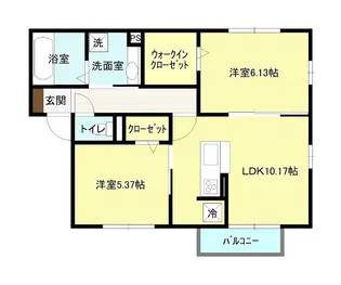 Des Ailes Trois【1階】の間取り