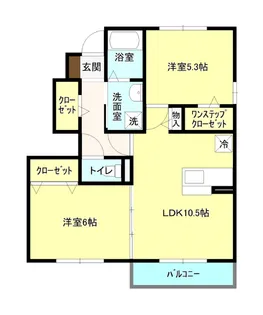 エスポワール B【1階】の間取り