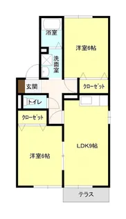 ディアコート A/B【1階】の間取り