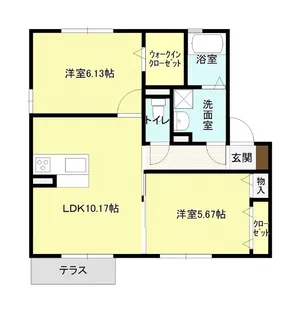 グリーンハイツⅡ【1階】の間取り
