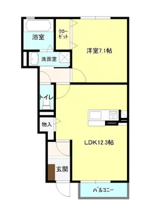 フィオーレ【1階】の間取り