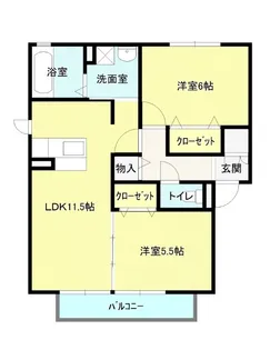 ヴィラ ルミエール A【2階】の間取り