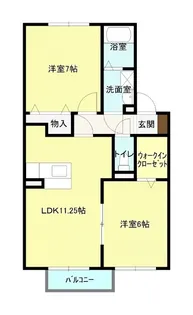ヴェルドミール【1階】の間取り