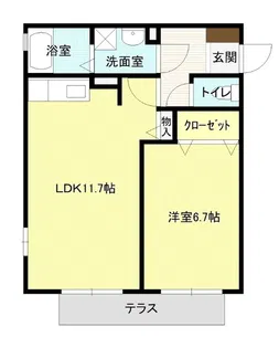 リヴェール【1階】の間取り