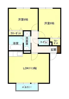 ソレアード 壱番館【壱102号室】の間取り