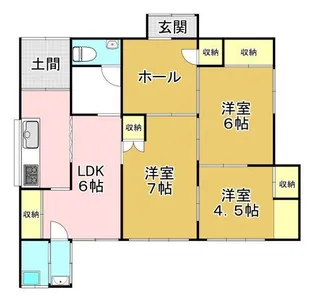 福岡県宮若市鶴田【一戸建】の間取り