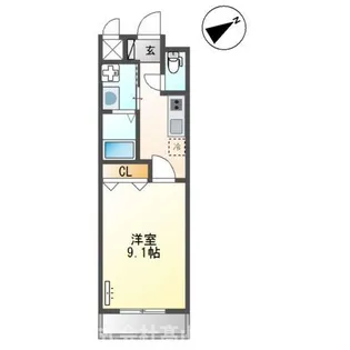 メゾン,フルールⅢ【1階】の間取り