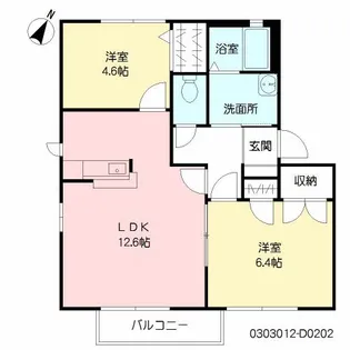 ファンテージ21 D【2階】の間取り