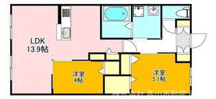 福岡県直方市大字頓野【アパート】の間取り