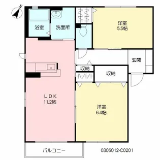 ソレアード21 C棟【2階】の間取り