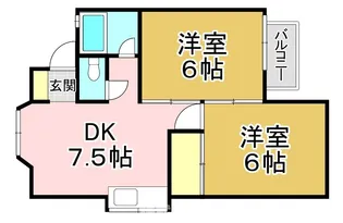 グランデール木屋瀬【2階】の間取り