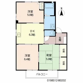 メゾン リヴィエールB【2階】の間取り