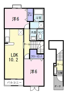 メゾン木屋瀬B【2階】の間取り