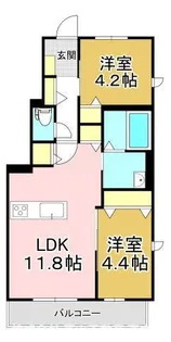 Gloire遠賀野A【1階】の間取り