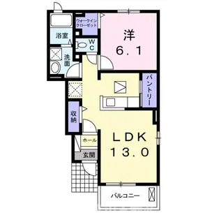 メゾン・ド・ソレイユB【1階】の間取り