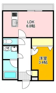 チェリーブロッサム感田【1階】の間取り