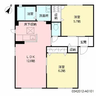 ベニコー A棟【1階】の間取り