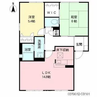 メゾン・グレースC棟【1階】の間取り