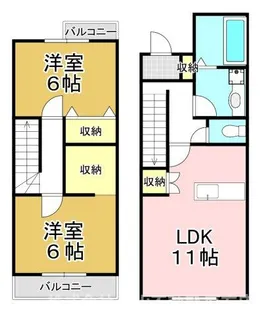 グランスタ馬場山Dコートの間取り