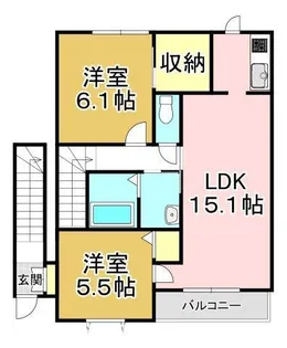 グランドゥール大地A棟【2階】の間取り