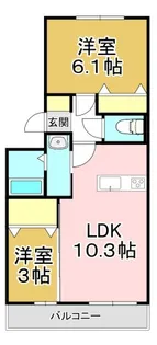 クレール緑【1階】の間取り