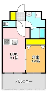 レジェンド直方壱番館【207号室】の間取り