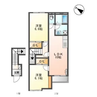 どんどんハウスⅡ【2階】の間取り