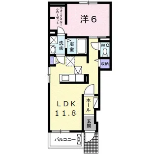 ブリーゼⅣ【1階】の間取り