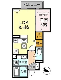 メゾンド・グロウ23【1階】の間取り