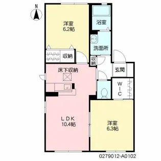 メゾン・グレースA【1階】の間取り