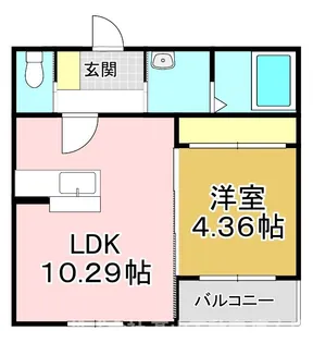 エクスヴィータ新入【1階】の間取り