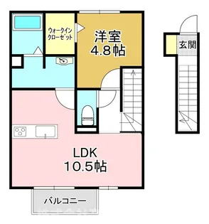 トレス楠橋西館【2階】の間取り
