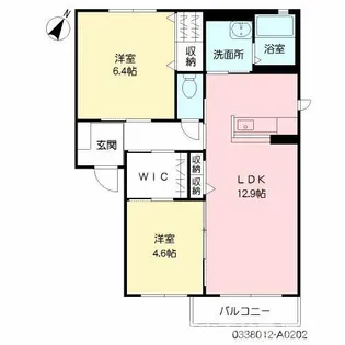 シャーメゾン茶屋の原Ⅱ C棟【2階】の間取り