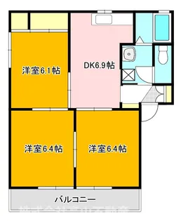 アーバンコーポ遠賀野D棟【1階】の間取り