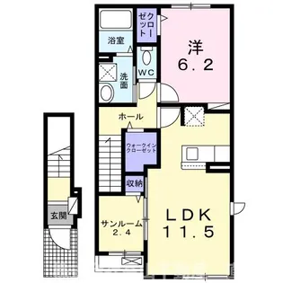 アライブ馬場山緑 Ⅰ【2階】の間取り